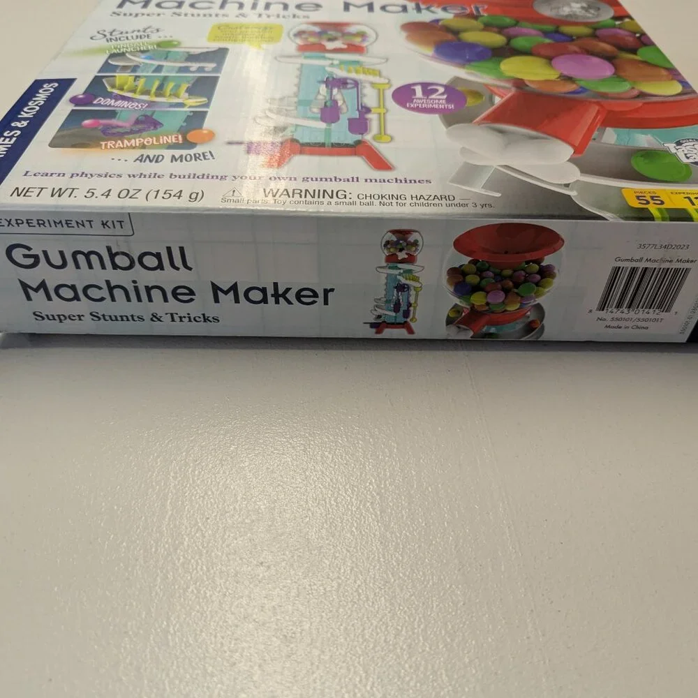 NIB Thames & Kosmos Gumball Machine Maker Super Stunts & Tricks Science Stem Toy